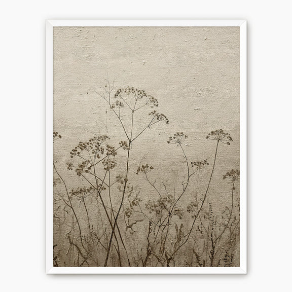 Vintage Tan Flowers Sketch - Sage and Rose Prints
