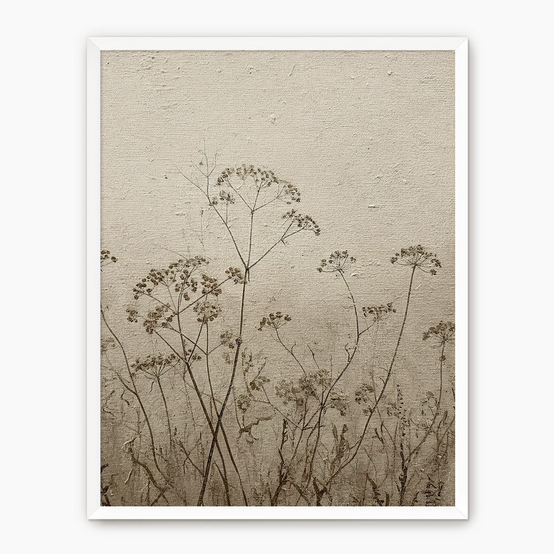 Vintage Tan Flowers Sketch - Sage and Rose Prints
