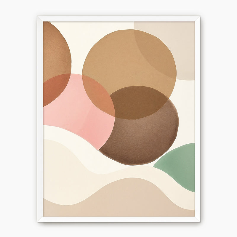 Sandstone and Pink Modern Art Print - Sage and Rose Prints