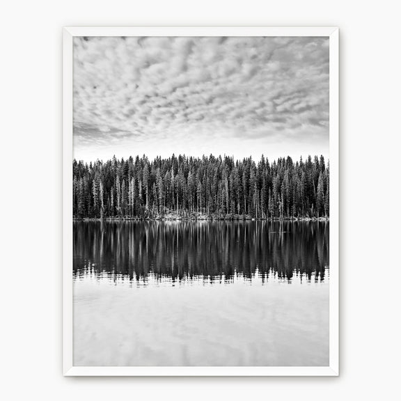 Black and White Reflections on Lake Photography - Sage and Rose Prints