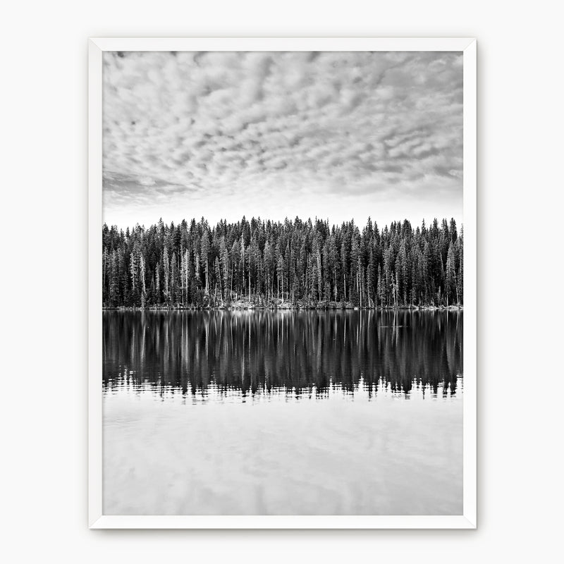 Black and White Reflections on Lake Photography - Sage and Rose Prints
