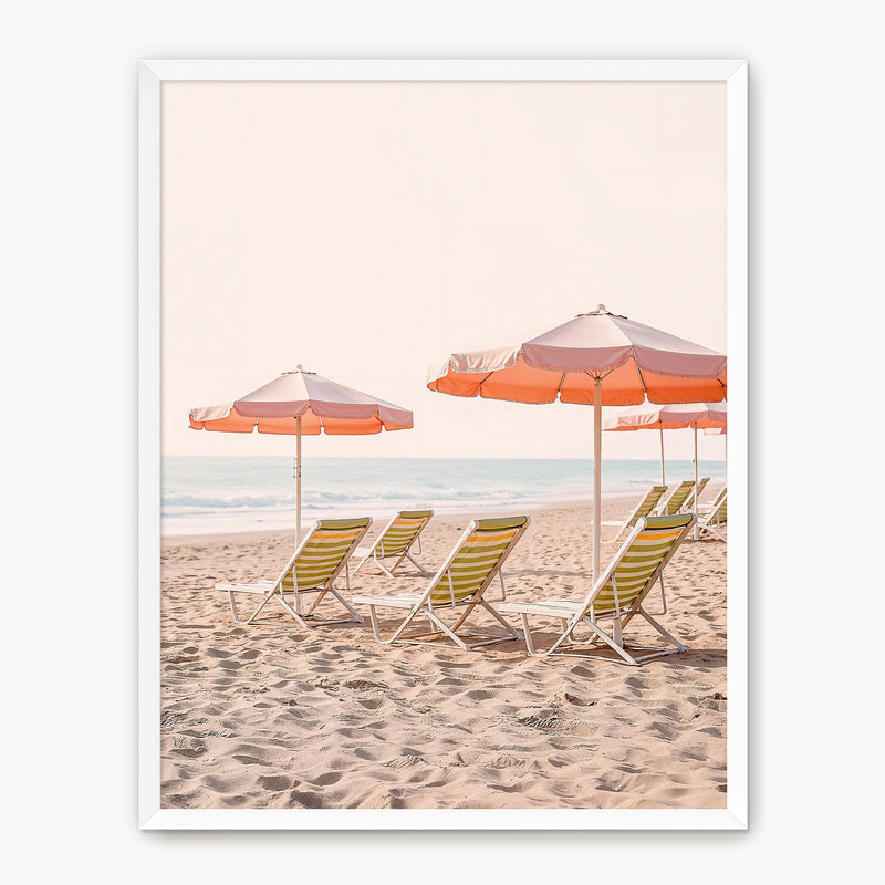 Retro Sepia Beach Umbrellas - Sage and Rose Prints
