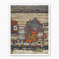 Geometric Grid Urban Landscape Print - Sage and Rose Prints
