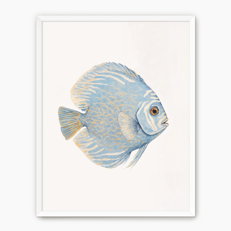 Sky Blue Coastal Fish Print - Sage and Rose Prints