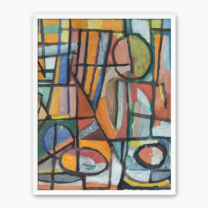 Bright Geometric Abstract Art No2 - Sage and Rose Prints