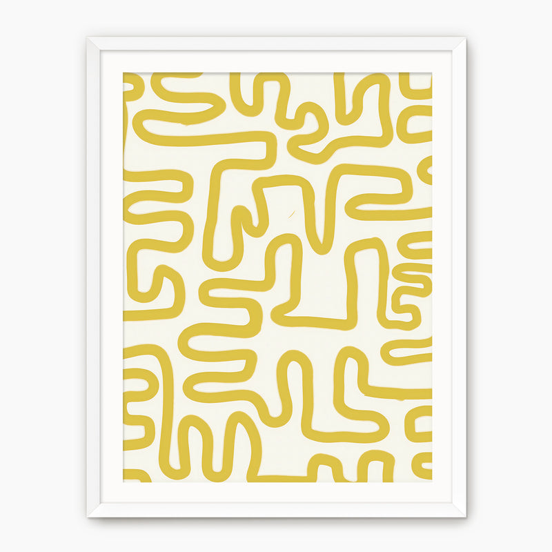 Yellow Maze Print - Sage and Rose Prints
