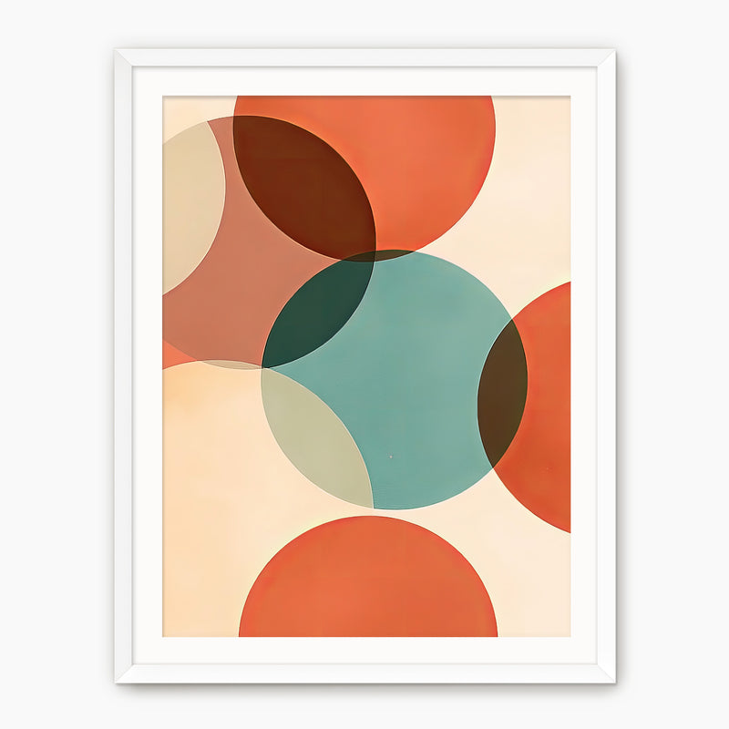 Vibrant Mid Century Circle Print - Sage and Rose Prints