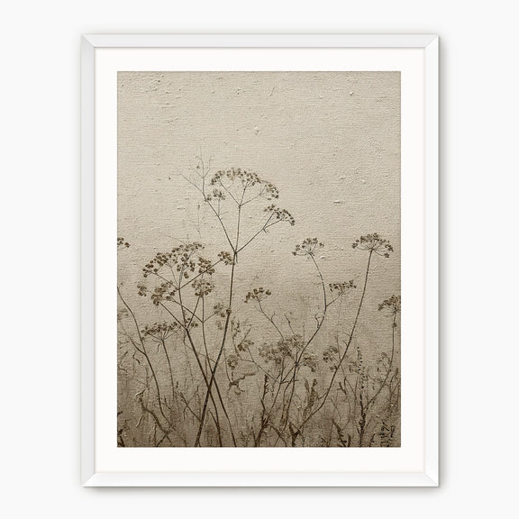 Vintage Tan Flowers Sketch - Sage and Rose Prints