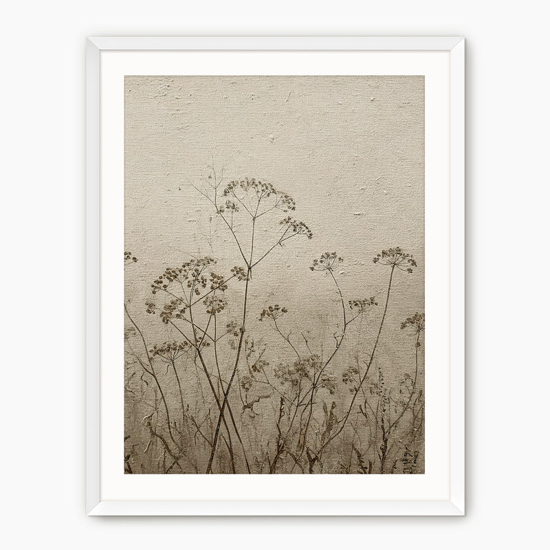 Vintage Tan Flowers Sketch - Sage and Rose Prints