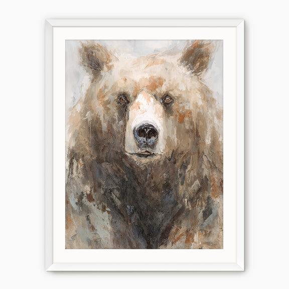 Abstract Bear Painting Print - Sage and Rose Prints