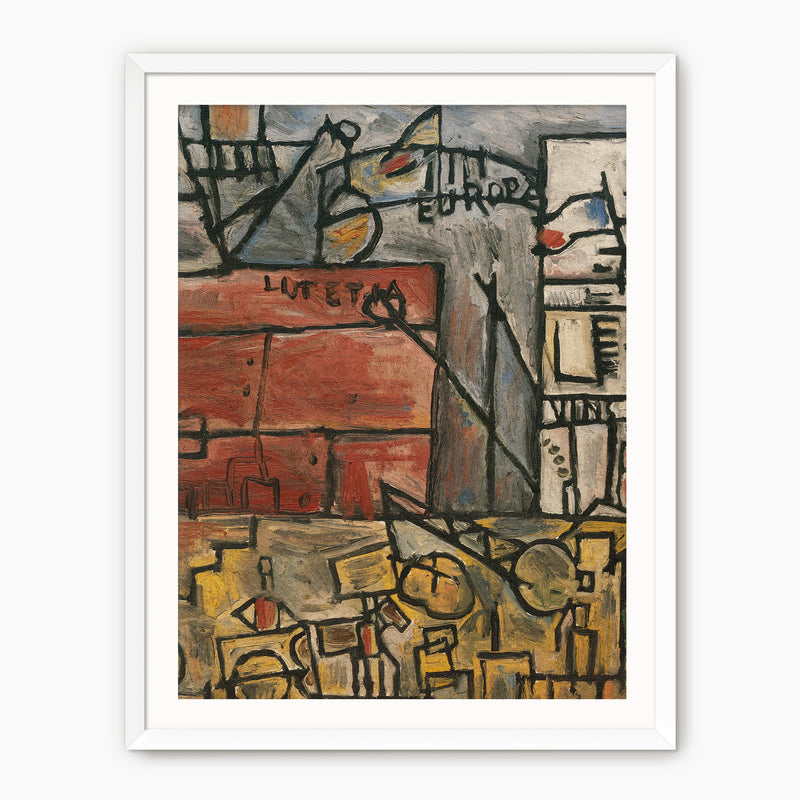 Abstract Geometric City No2 - Sage and Rose Prints