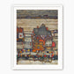 Geometric Grid Urban Landscape Print - Sage and Rose Prints