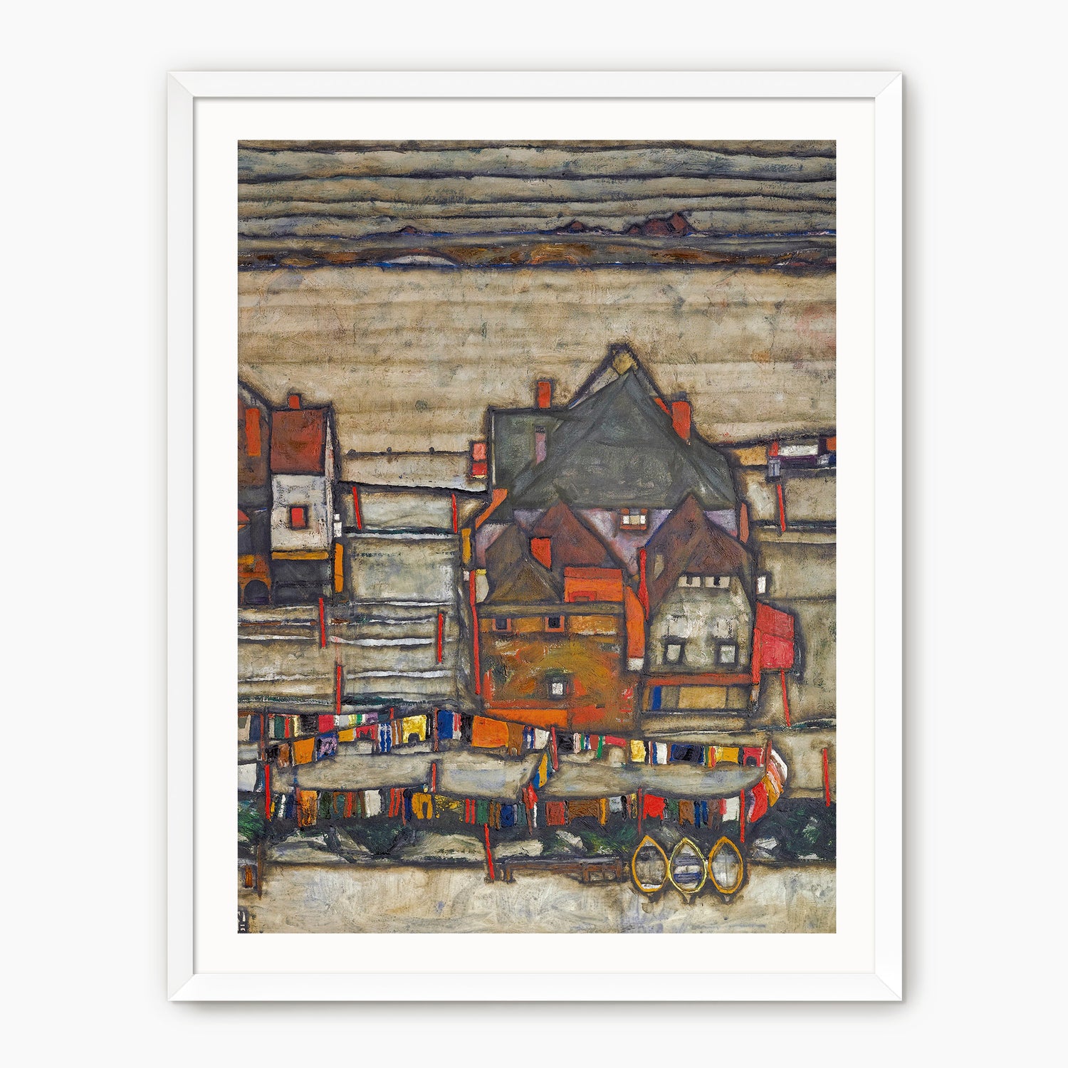 Geometric Grid Urban Landscape Print - Sage and Rose Prints