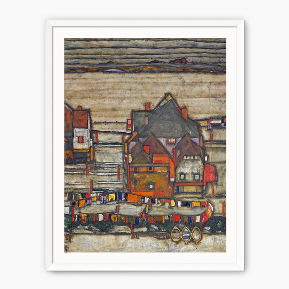 Geometric Grid Urban Landscape Print - Sage and Rose Prints