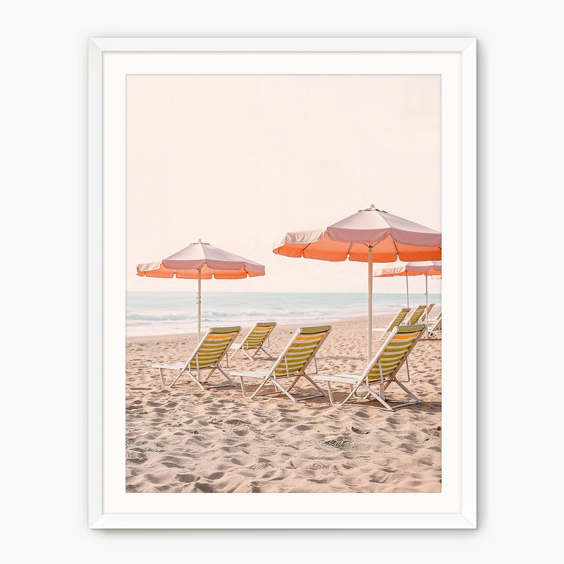 Retro Sepia Beach Umbrellas - Sage and Rose Prints