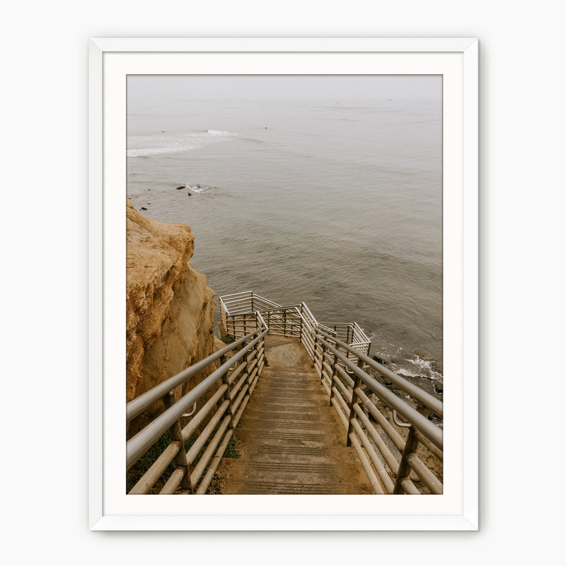 Staircase to Sea - Sage and Rose Prints