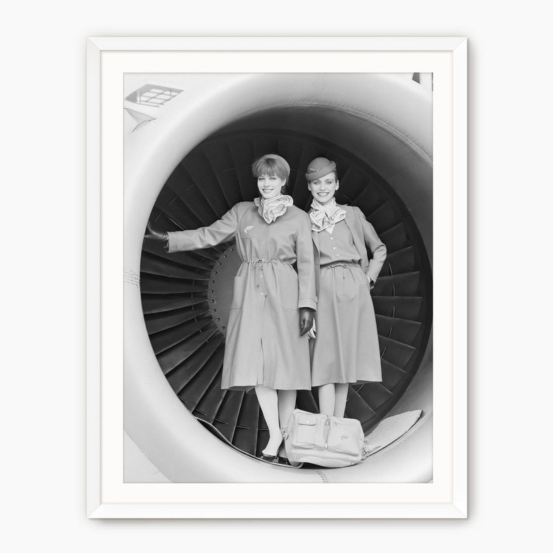 Stylish Flight Attendants Nostalgic Photo No1 - Sage and Rose Prints