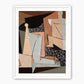 Tan and Grey Cubist Couple Print - Sage and Rose Prints