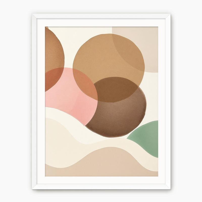 Sandstone and Pink Modern Art Print - Sage and Rose Prints