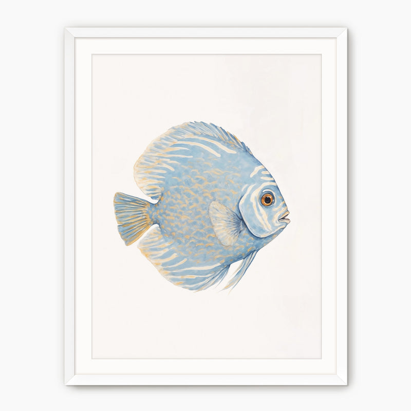 Sky Blue Coastal Fish Print - Sage and Rose Prints