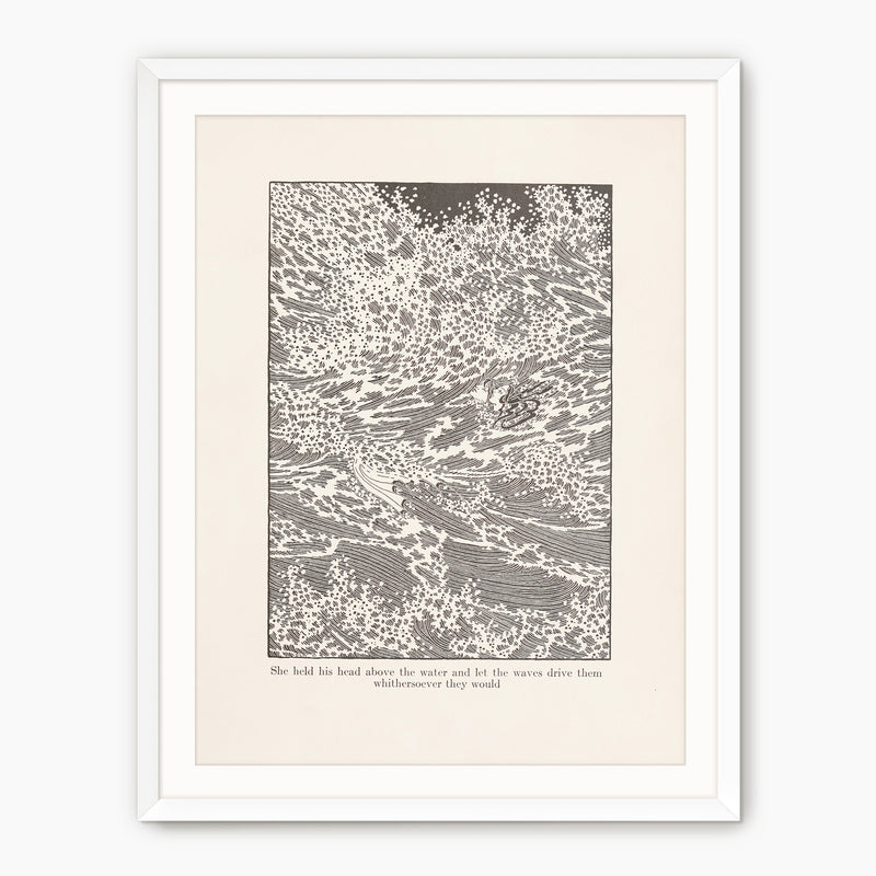 Abstract Wabi Sabi Waves Print - Sage and Rose Prints