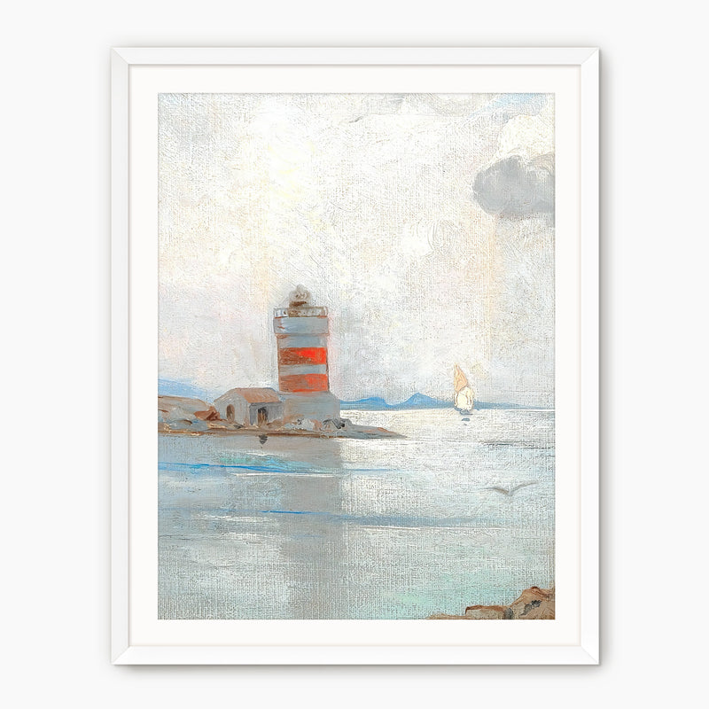 Vintage Lighthouse Wall Art - Sage and Rose Prints