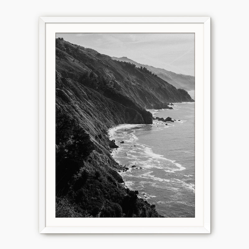 Big Sur Coastline in Black and White - Sage and Rose Prints