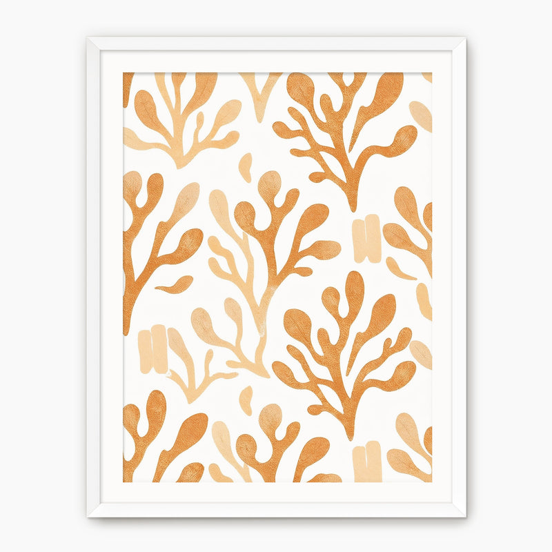 Burnt Orange Seaweed Print - Sage and Rose Prints