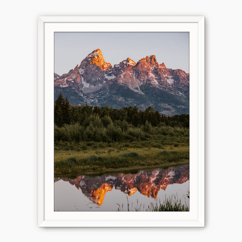 Grand Tetons Color Reflections - Sage and Rose Prints