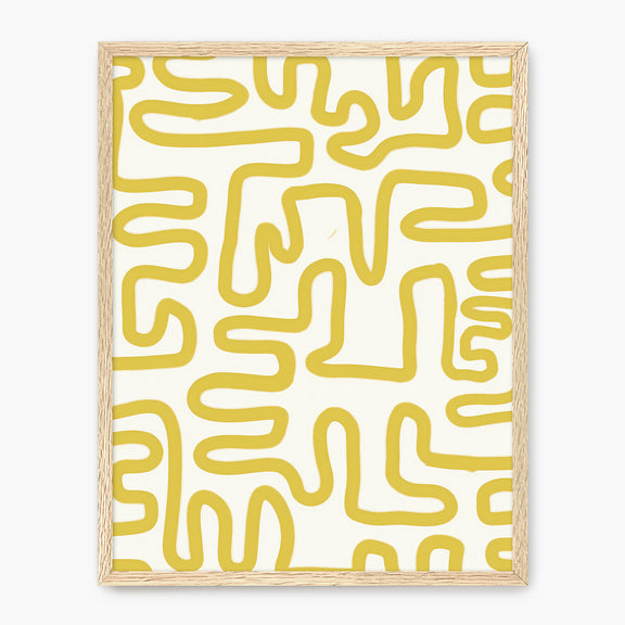 Yellow Maze Print - Sage and Rose Prints