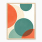 Abstract Circle in Orange and Teal Print - Sage and Rose Prints