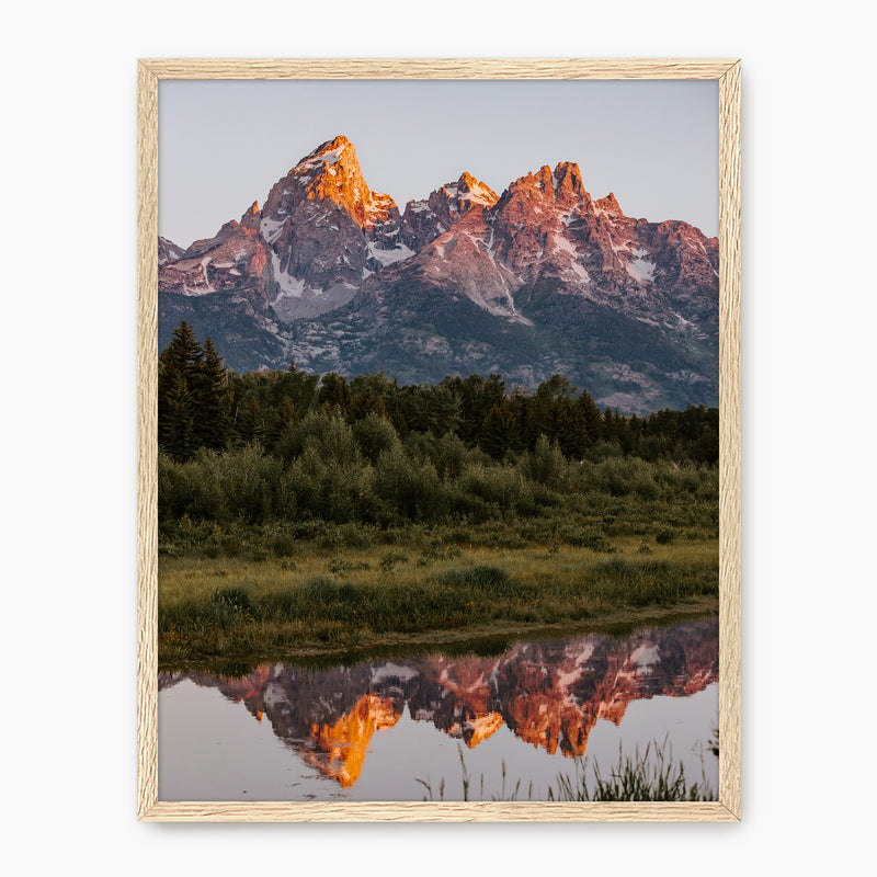 Grand Tetons Color Reflections - Sage and Rose Prints