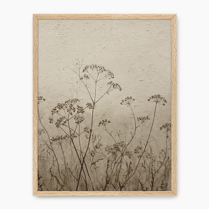 Vintage Tan Flowers Sketch - Sage and Rose Prints