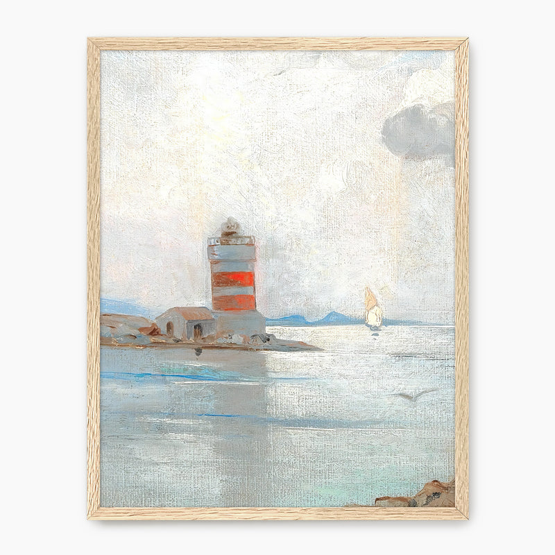 Vintage Lighthouse Wall Art - Sage and Rose Prints