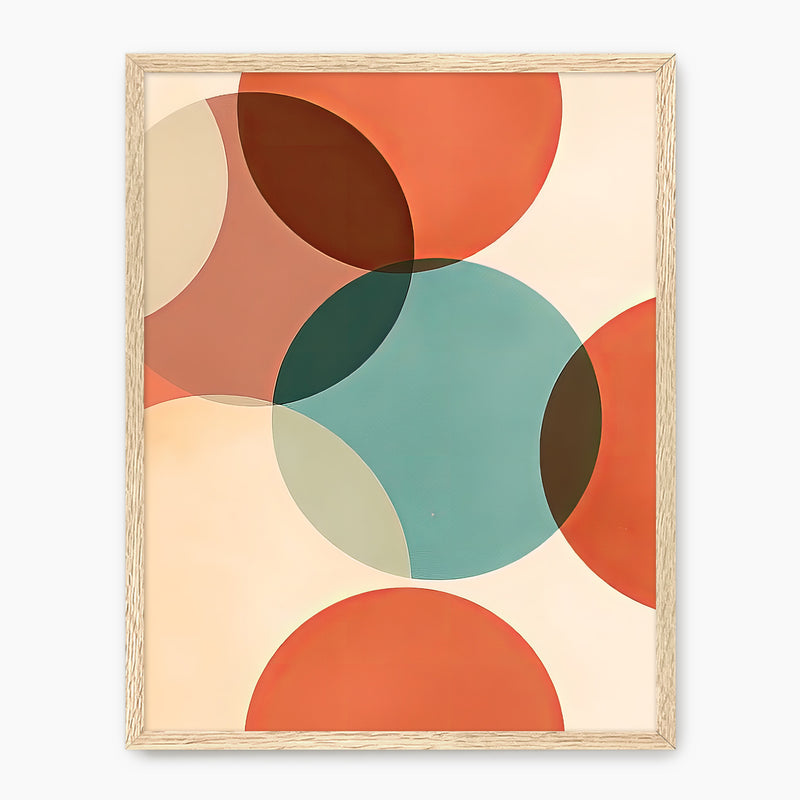 Vibrant Mid Century Circle Print - Sage and Rose Prints