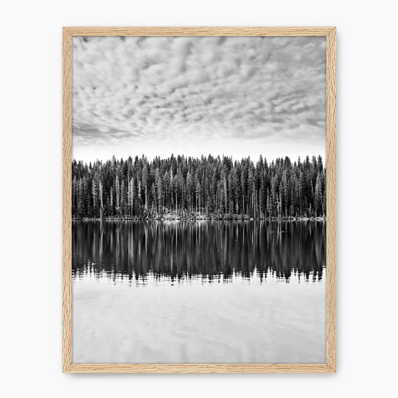 Black and White Reflections on Lake Photography - Sage and Rose Prints