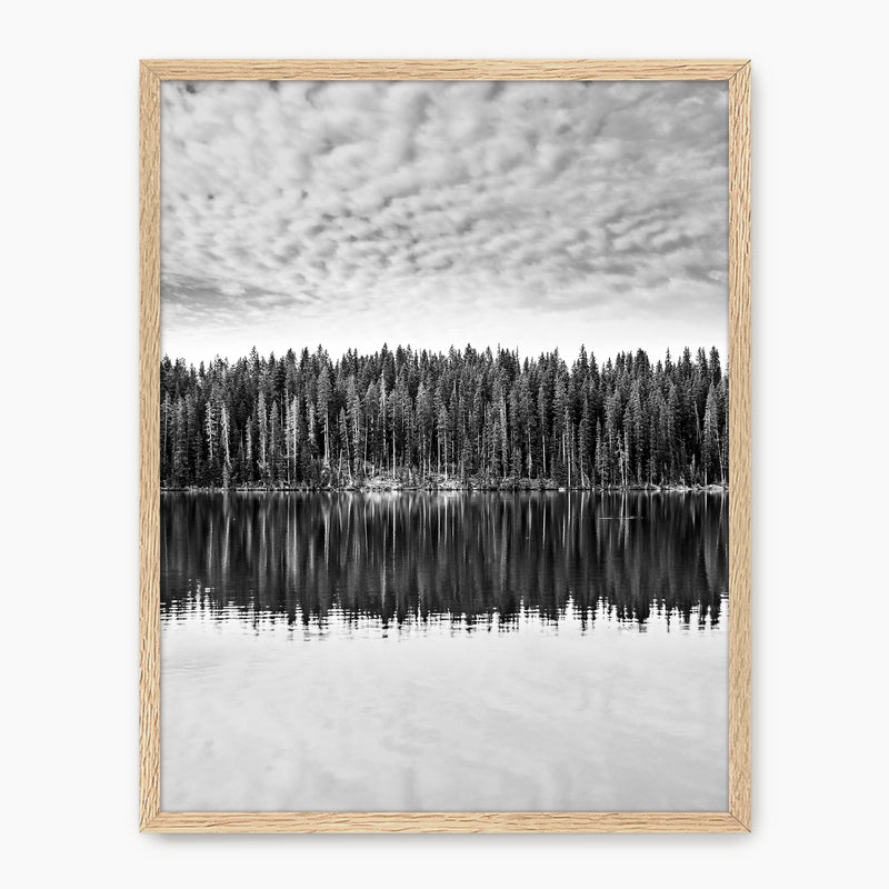 Black and White Reflections on Lake Photography - Sage and Rose Prints