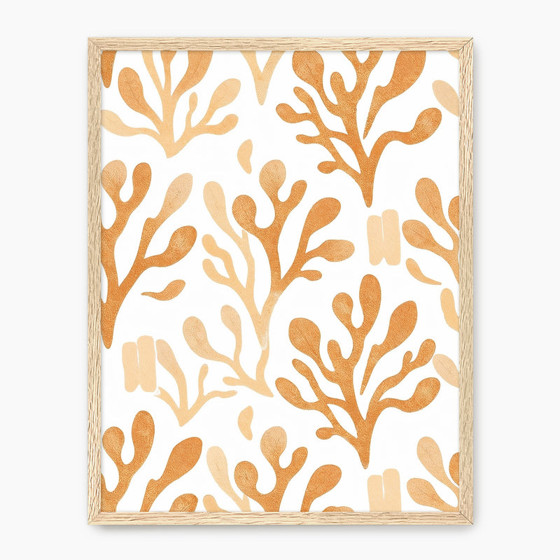 Burnt Orange Seaweed Print - Sage and Rose Prints