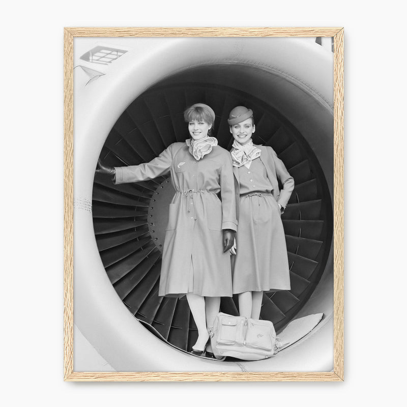 Stylish Flight Attendants Nostalgic Photo No1 - Sage and Rose Prints