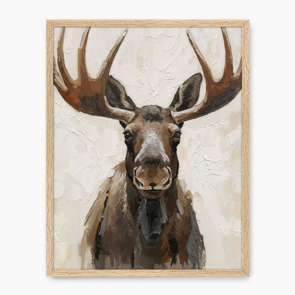 Portrait of a Moose Painting - Sage and Rose Prints