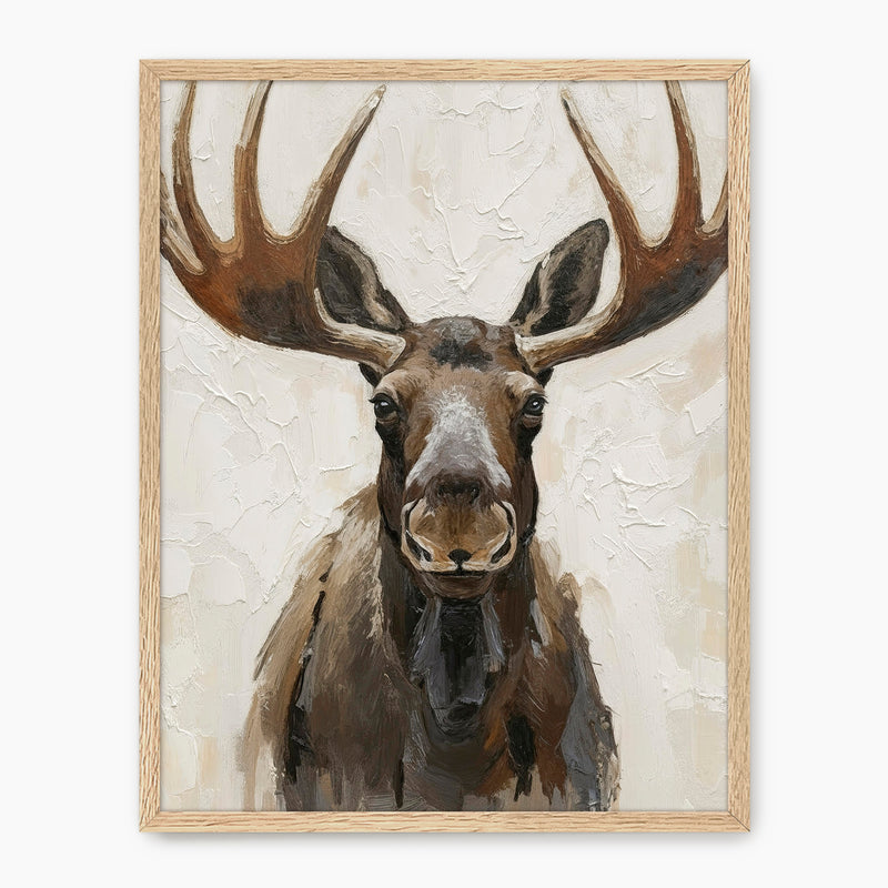 Portrait of a Moose Painting - Sage and Rose Prints
