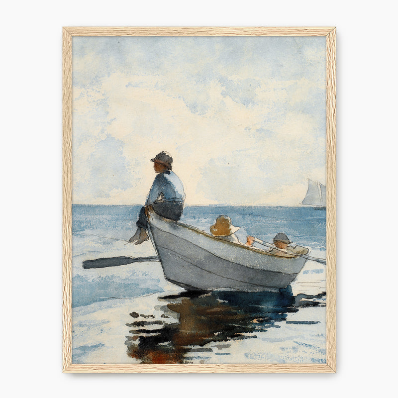 Meditative Ocean Scene No1 - Sage and Rose Prints