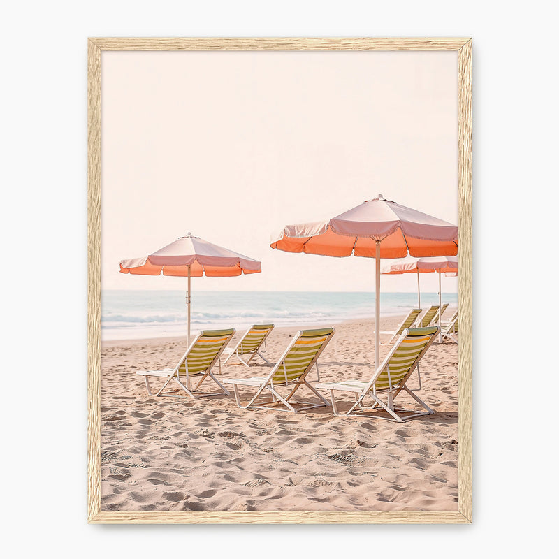 Retro Sepia Beach Umbrellas - Sage and Rose Prints