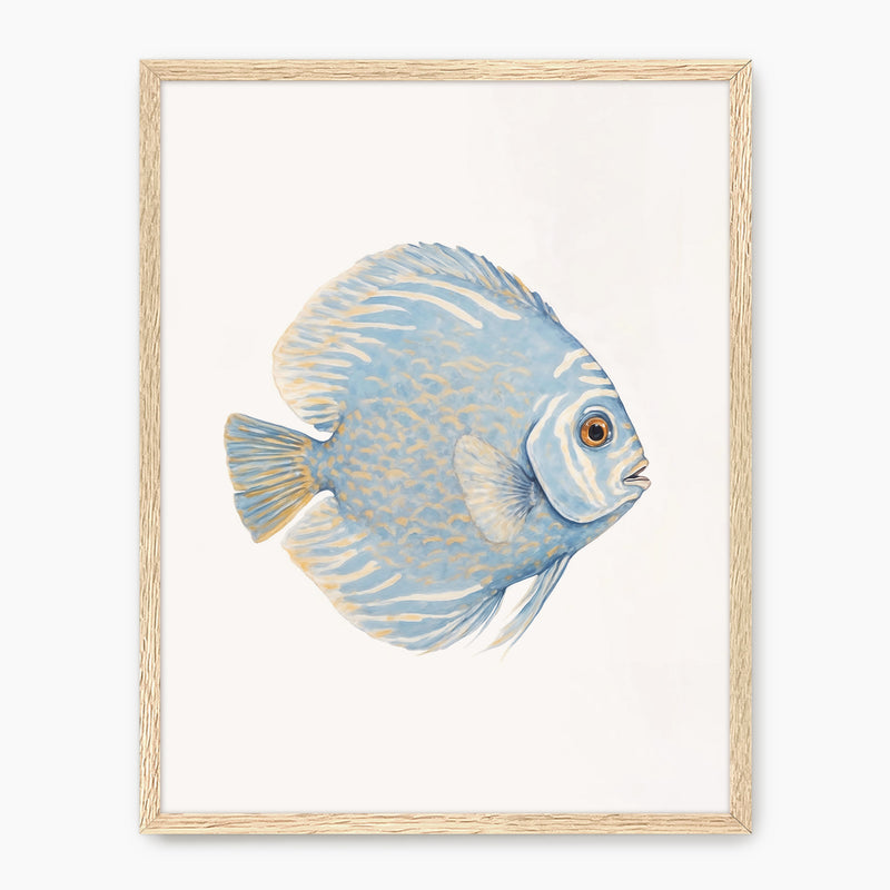 Sky Blue Coastal Fish Print - Sage and Rose Prints