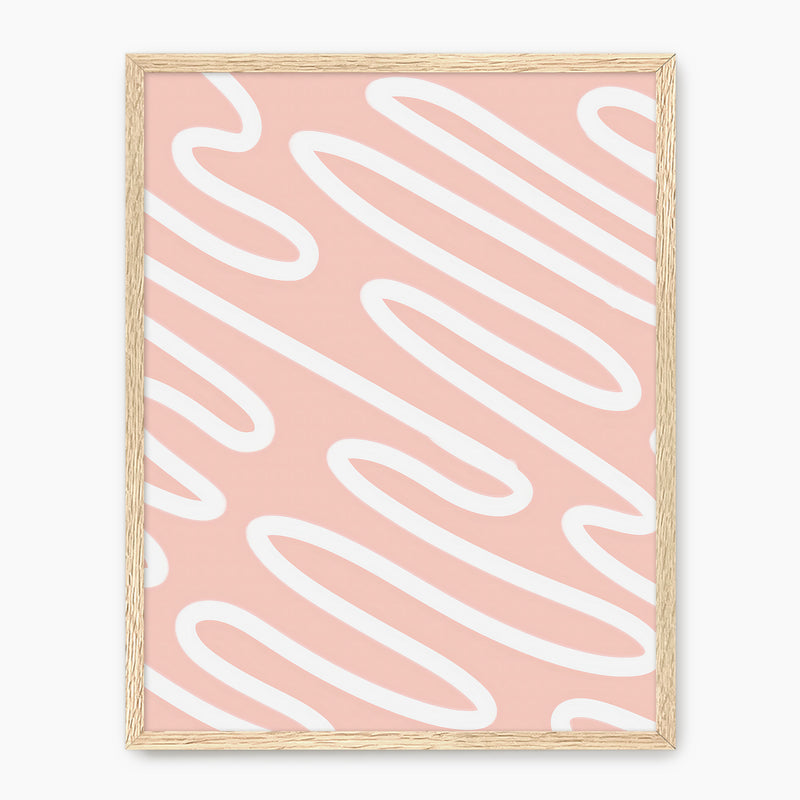 Pink Organic Line Art Print - Sage and Rose Prints