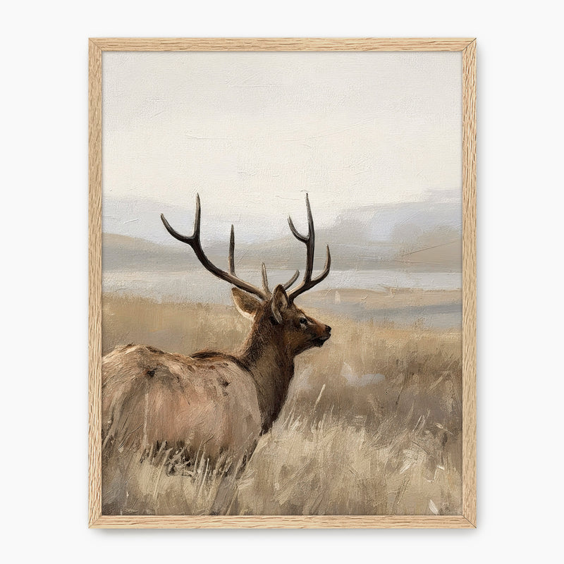 Deer in Tall Grasses Wildlife Painting - Sage and Rose Prints