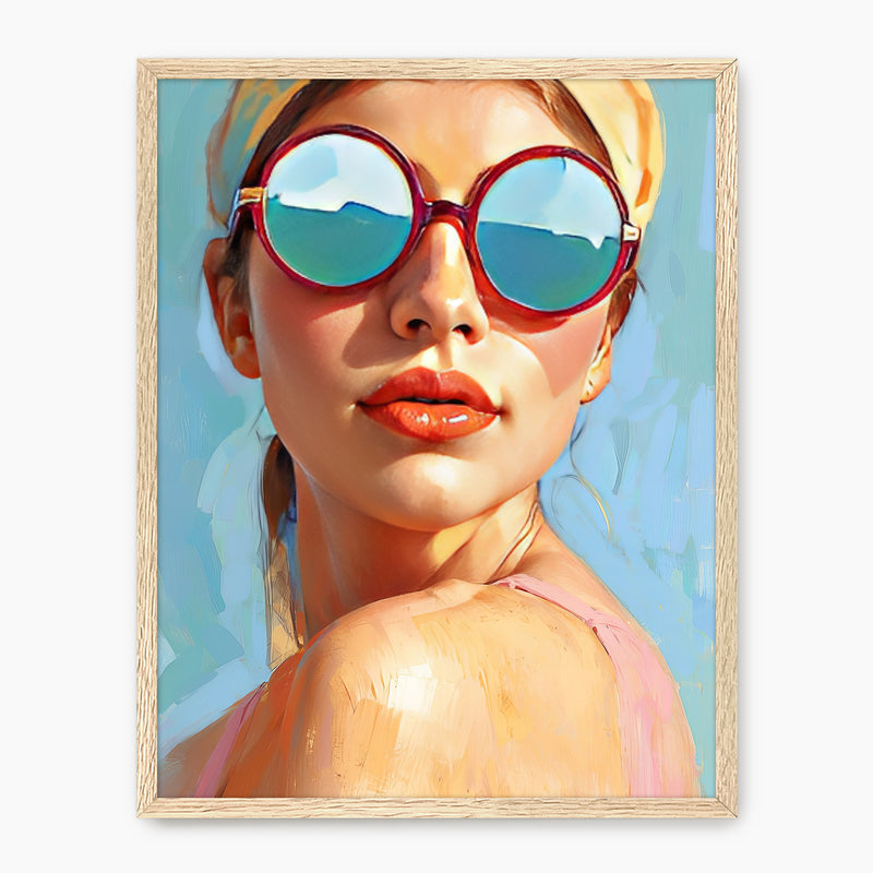Retro Sunglasses Oil Painting Print - Sage and Rose Prints