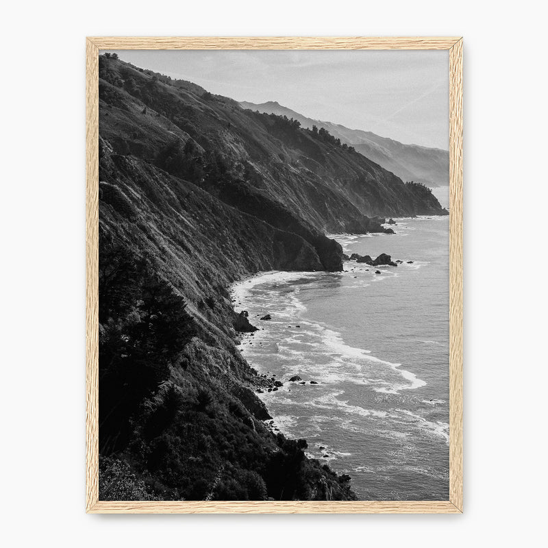 Big Sur Coastline in Black and White - Sage and Rose Prints