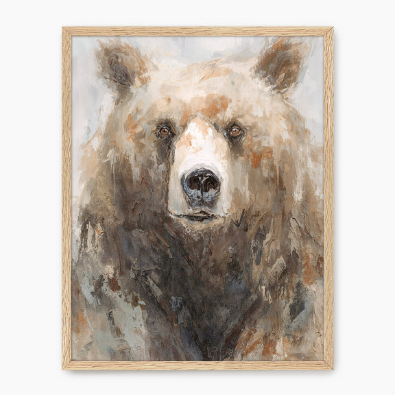 Abstract Bear Painting Print - Sage and Rose Prints