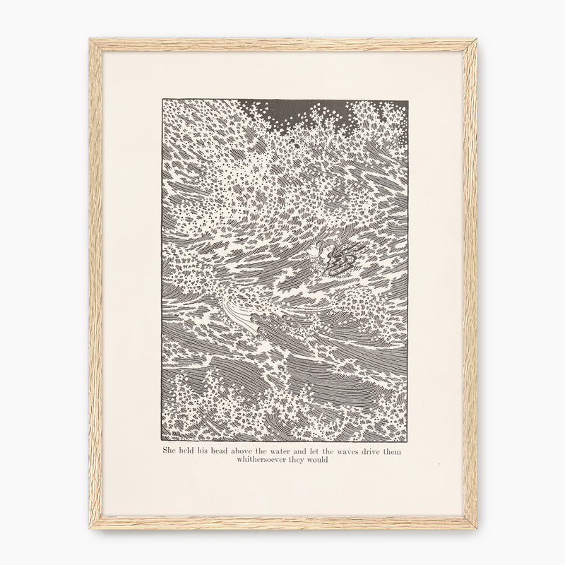 Abstract Wabi Sabi Waves Print - Sage and Rose Prints